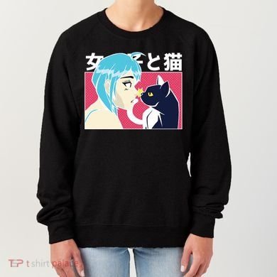 Anime Girl Cat Women's Sweatshirt