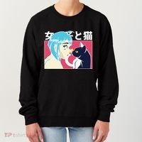 Anime Girl Cat Women's Sweatshirt thumb 0