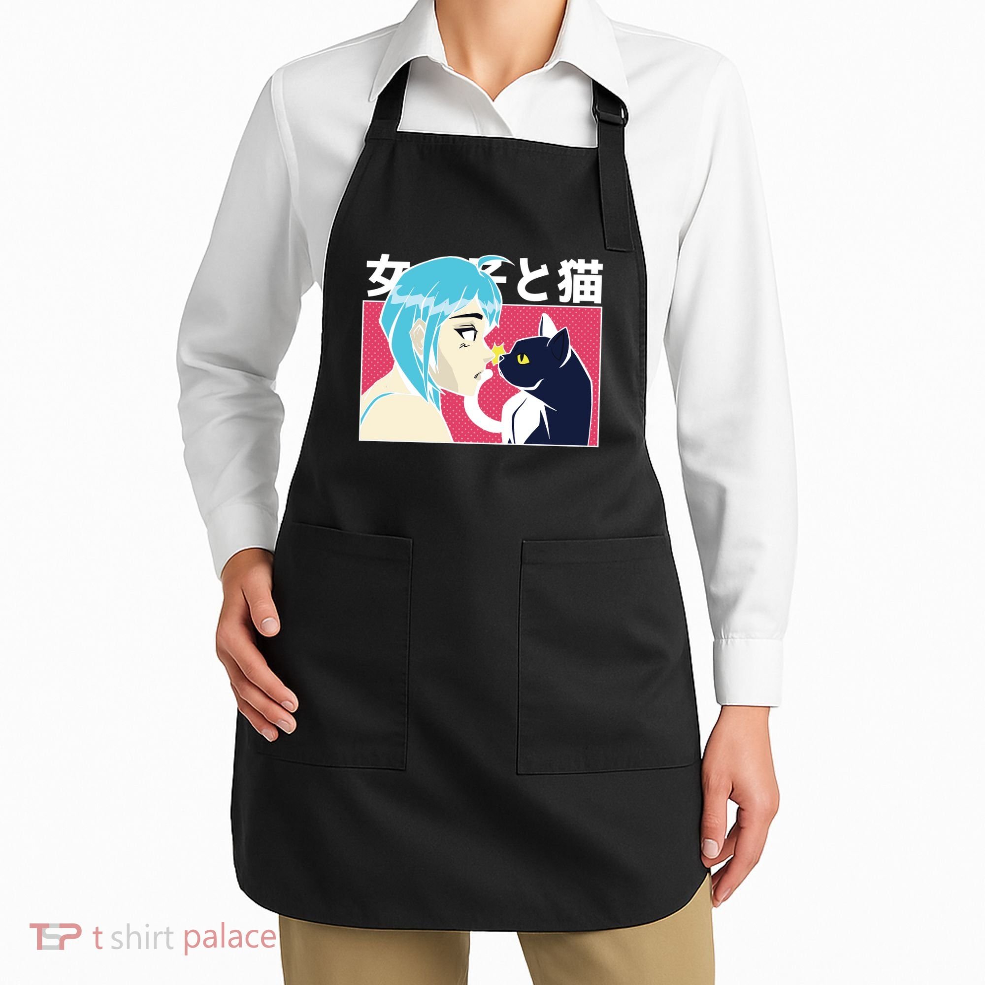 Anime Girl Cat Apron
