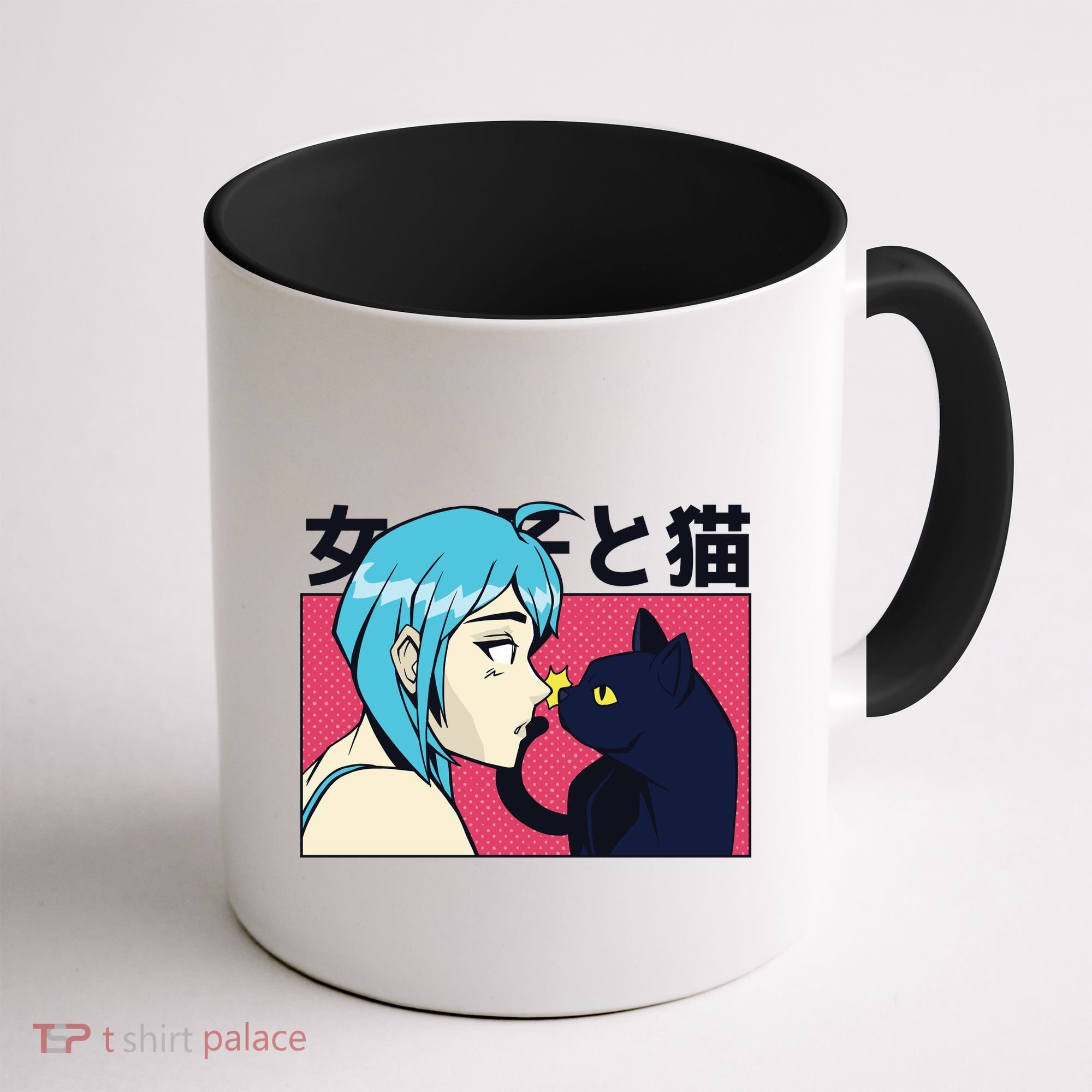 Anime Girl Cat Coffee Mug