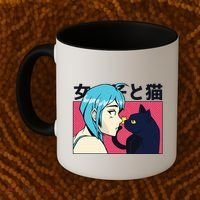 Anime Girl Cat Coffee Mug thumb 2