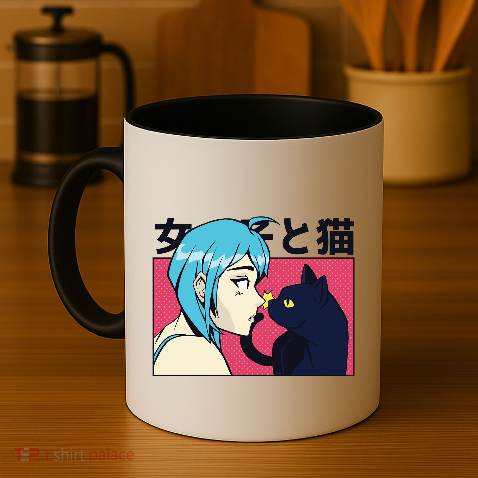 Anime Girl Cat Coffee Mug
