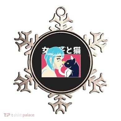 Anime Girl Cat Ornament