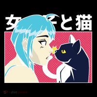 Anime Girl Cat Ornament thumb 1