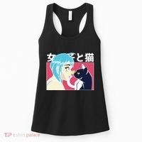 Anime Girl Cat Women's Tank Top thumb 0