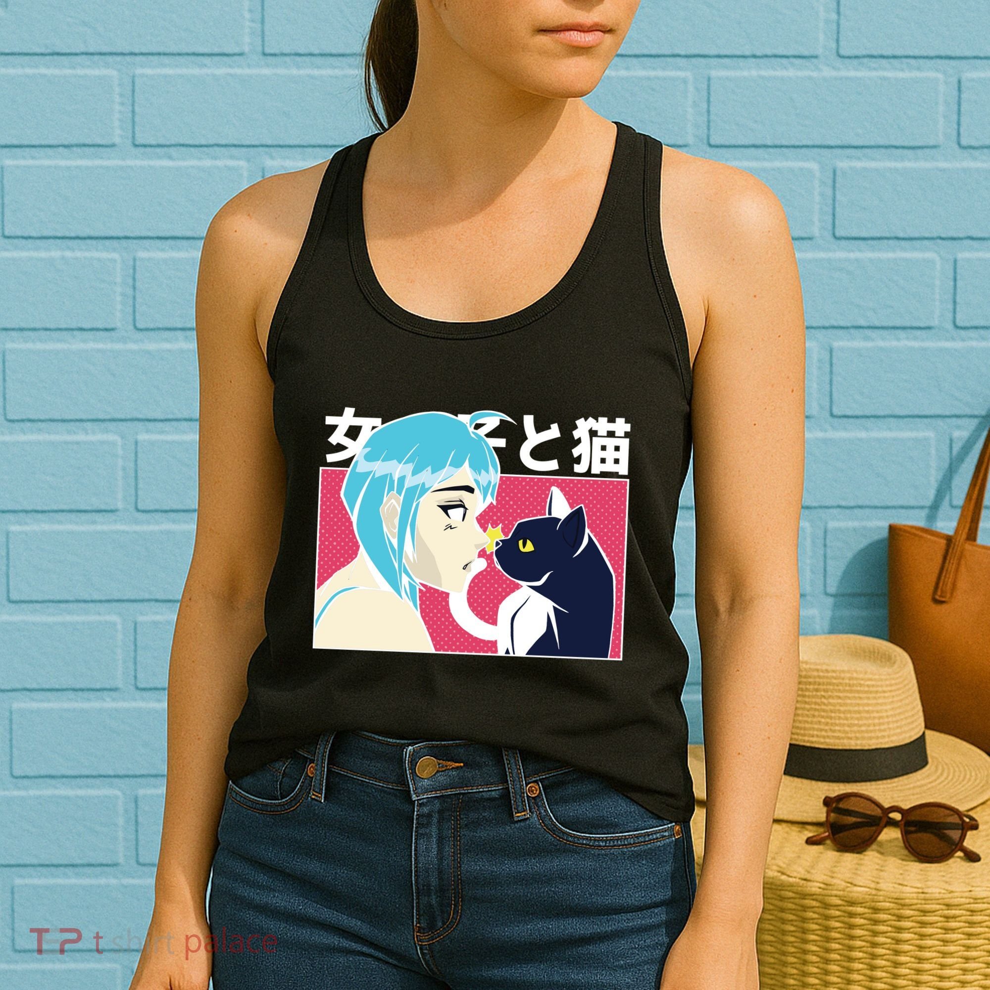 Anime Girl Cat Women's Tank Top
