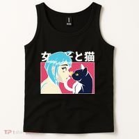 Anime Girl Cat Tank Top thumb 2