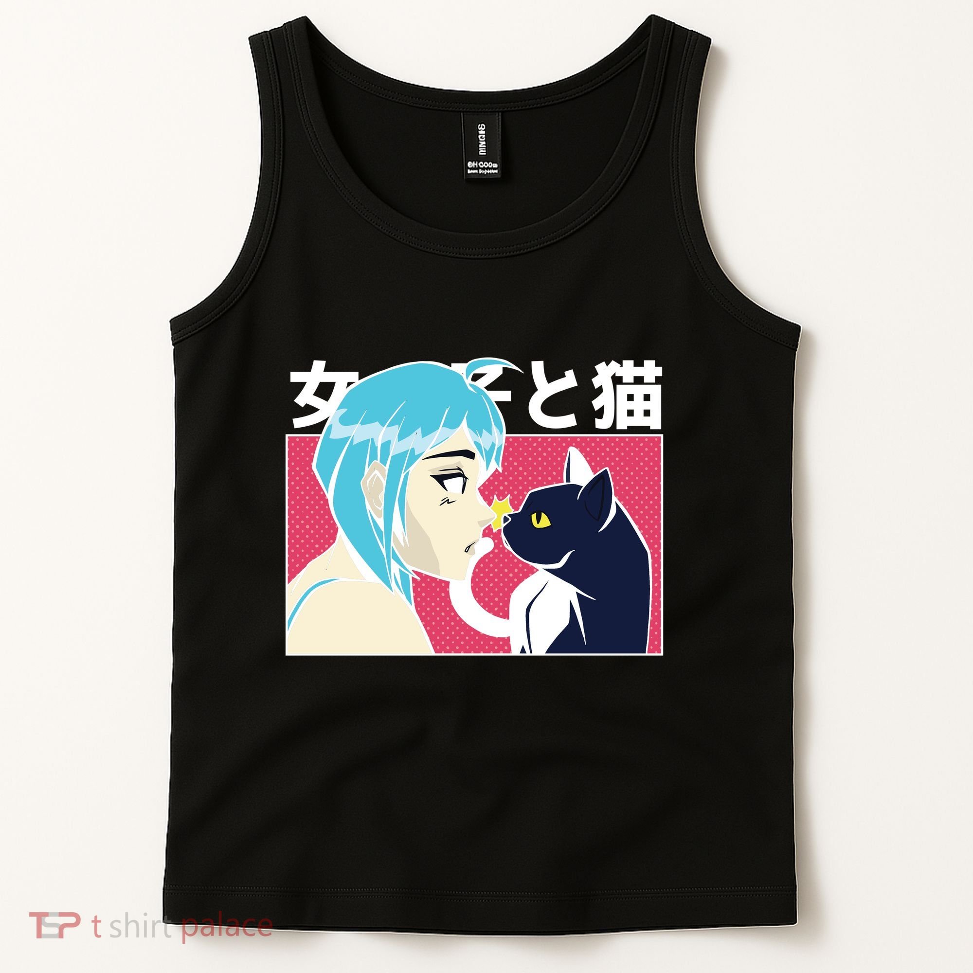 Anime Girl Cat Tank Top