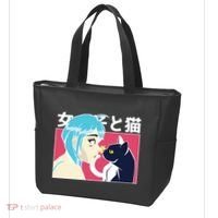 Anime Girl Cat Tote Bag thumb 3