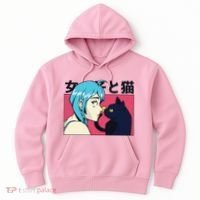 Anime Girl Cat Hoodie thumb 0