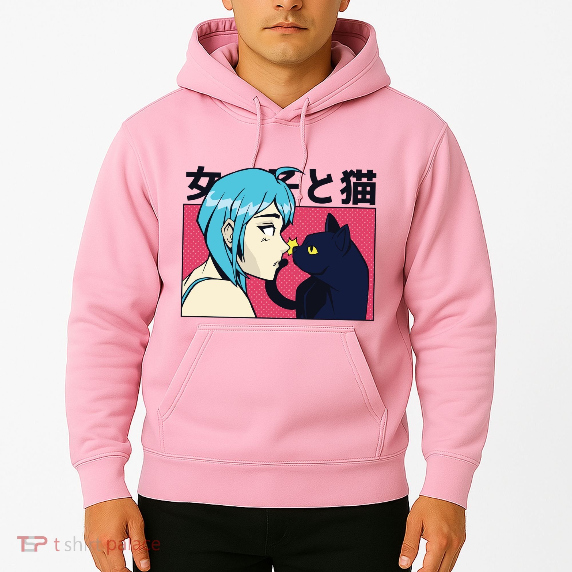 Anime Girl Cat Hoodie