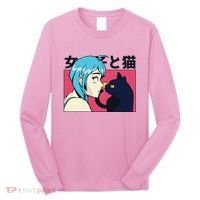 Anime Girl Cat Long Sleeve Shirt thumb 0