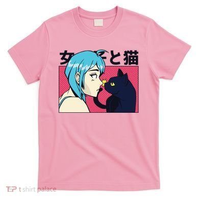 Anime Girl Cat T-Shirt