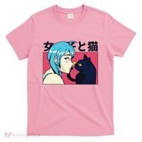 Anime Girl Cat T-Shirt thumb 0
