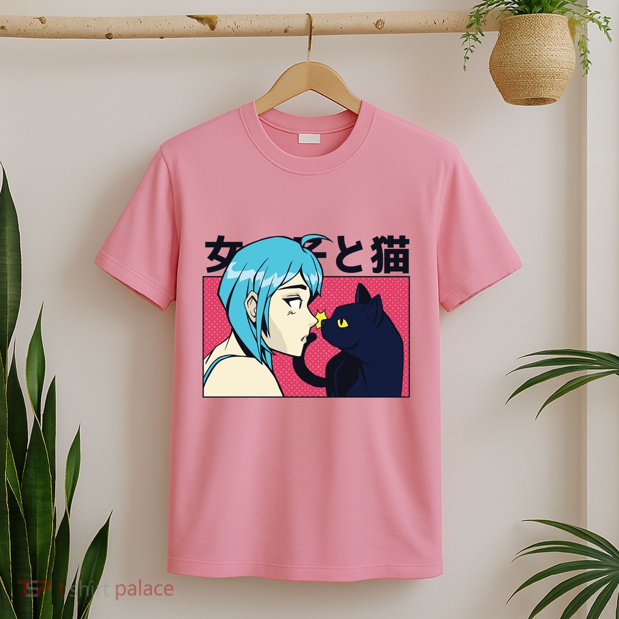 Anime Girl Cat T-Shirt