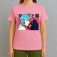 Anime Girl Cat T-Shirt thumb 4