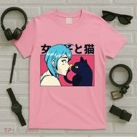 Anime Girl Cat T-Shirt thumb 5