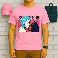 Anime Girl Cat T-Shirt thumb 6