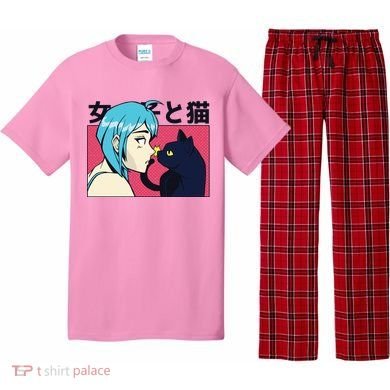 Anime Girl Cat Pajama Set