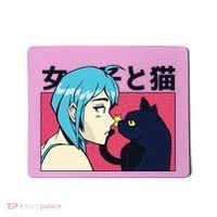 Anime Girl Cat Mousepad thumb 0