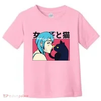 Anime Girl Cat Toddler T-Shirt thumb 0