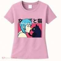 Anime Girl Cat Women's T-Shirt thumb 0