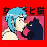 Anime Girl Cat Santa Hat thumb 1