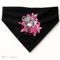 Anime Girl Flowers USA-Made Doggie Bandana thumb 0