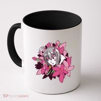 Anime Girl Flowers Coffee Mug thumb 0