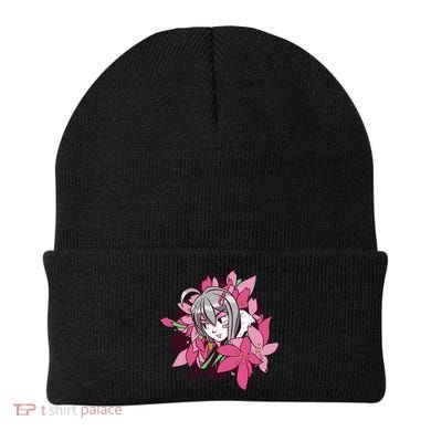 Anime Girl Flowers Beanie
