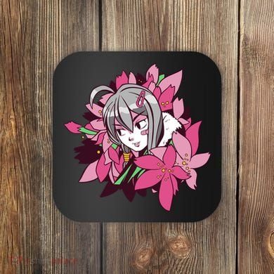 Anime Girl Flowers Coaster