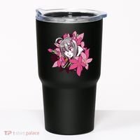 Anime Girl Flowers Tumbler thumb 0
