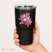 Anime Girl Flowers Tumbler thumb 2