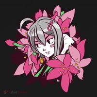 Anime Girl Flowers Ornament thumb 1