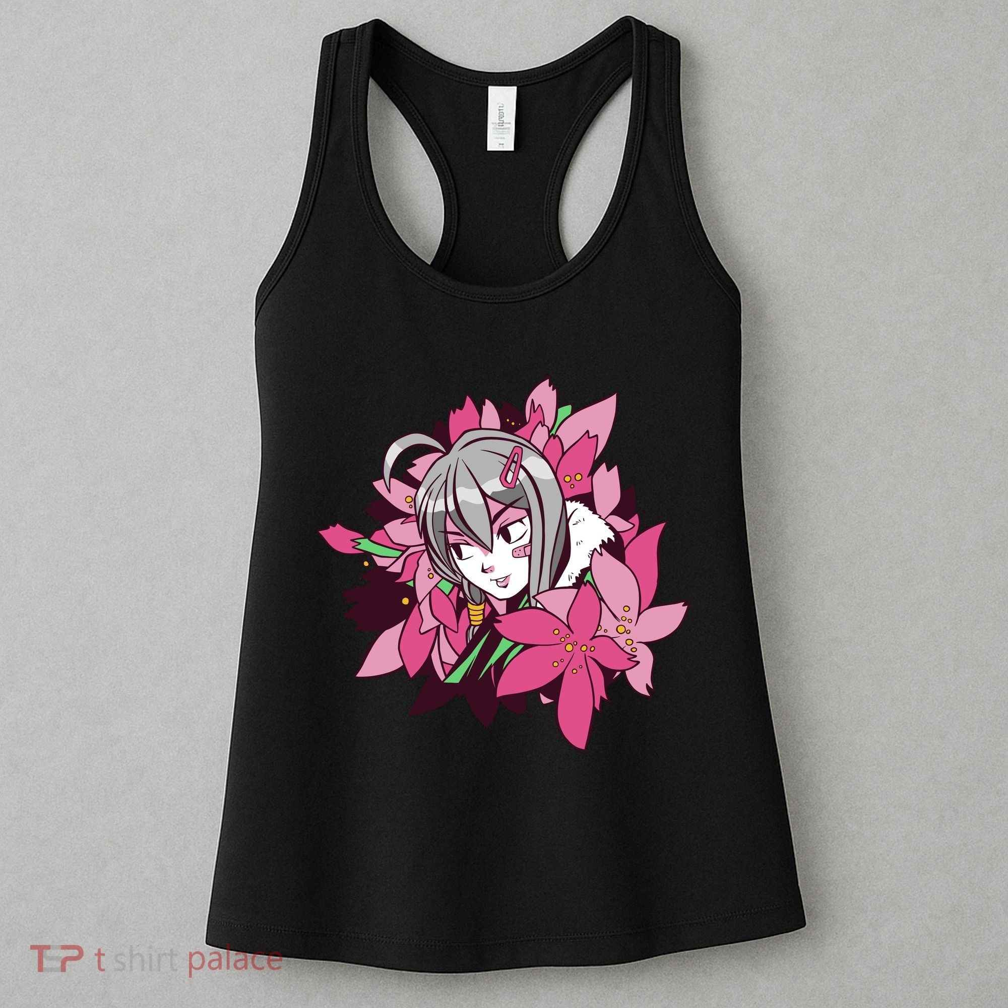 Anime Girl Flowers Women's Tank Top