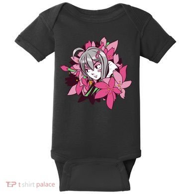 Anime Girl Flowers Baby Bodysuit