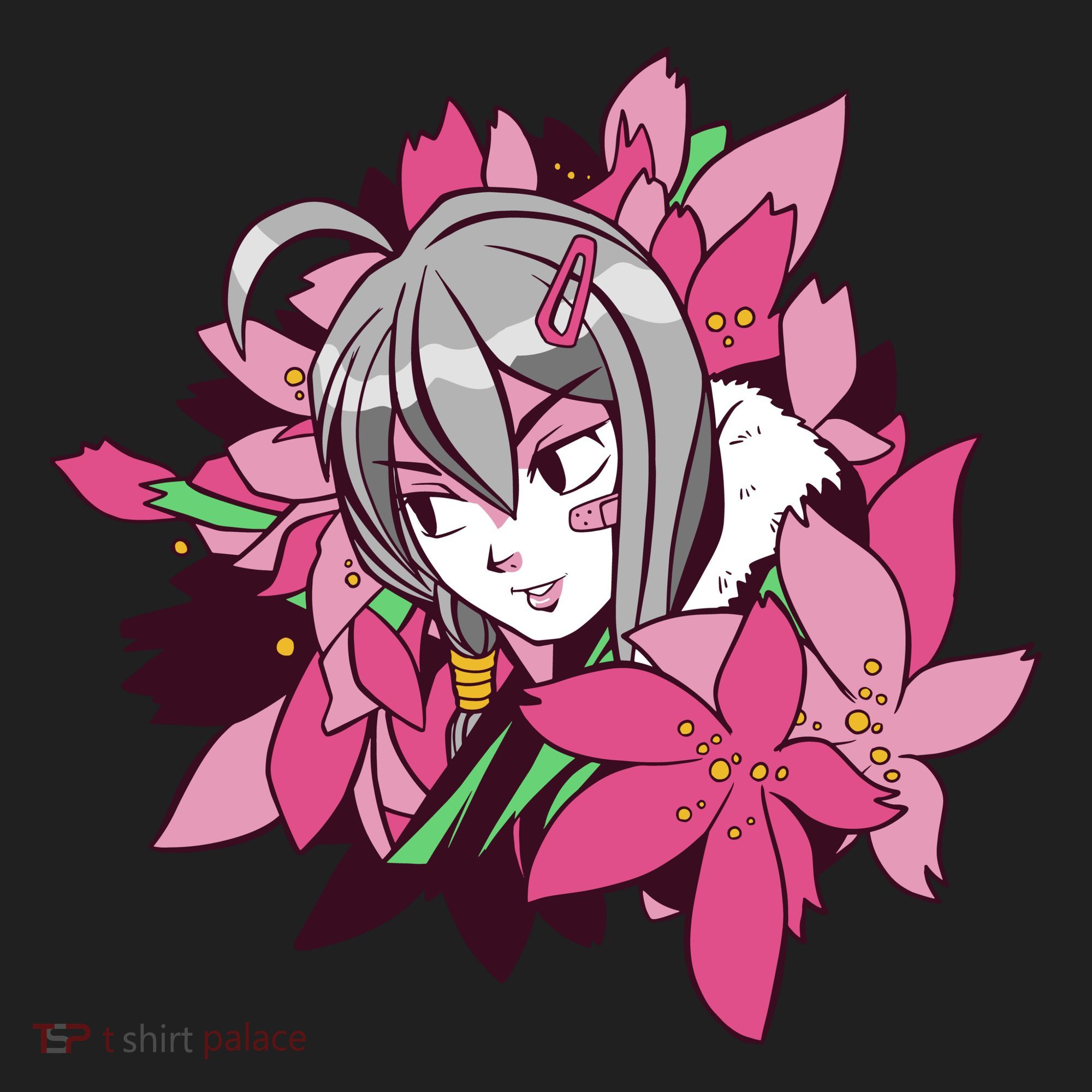 Anime Girl Flowers Hat