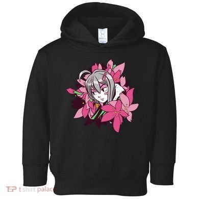 Anime Girl Flowers Toddler Hoodie