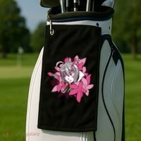 Anime Girl Flowers Golf Towel thumb 2