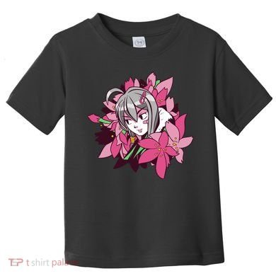 Anime Girl Flowers Toddler T-Shirt