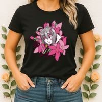 Anime Girl Flowers Women's T-Shirt thumb 2