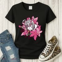 Anime Girl Flowers Women's T-Shirt thumb 3