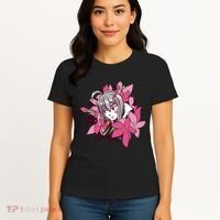Anime Girl Flowers Women's T-Shirt thumb 4