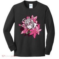 Anime Girl Flowers Kids Long Sleeve Shirt thumb 0