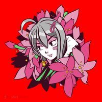 Anime Girl Flowers Santa Hat thumb 1