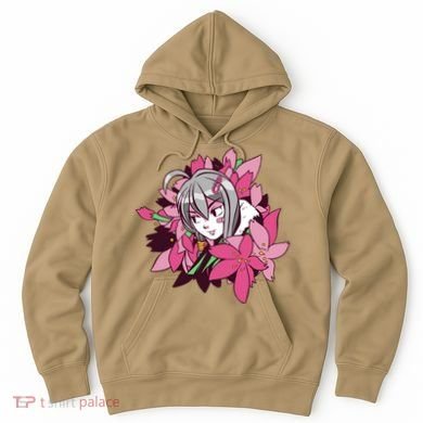 Anime Girl Flowers Hoodie