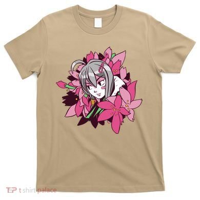 Anime Girl Flowers T-Shirt