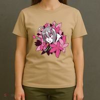 Anime Girl Flowers T-Shirt thumb 4