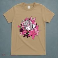 Anime Girl Flowers T-Shirt thumb 5