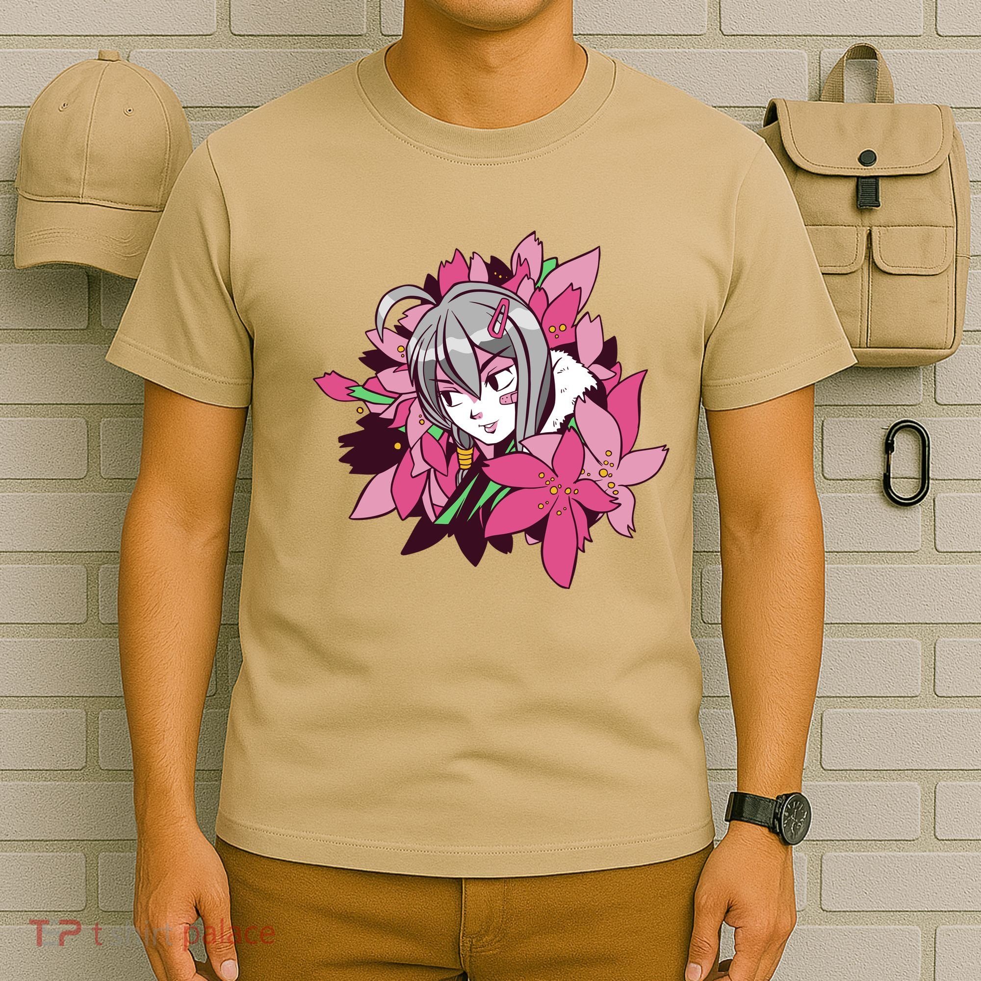 Anime Girl Flowers T-Shirt
